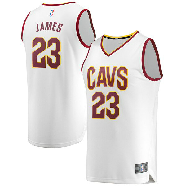 Maillot nba Cleveland Cavaliers 2019 Homme LeBron James 23 Blanc