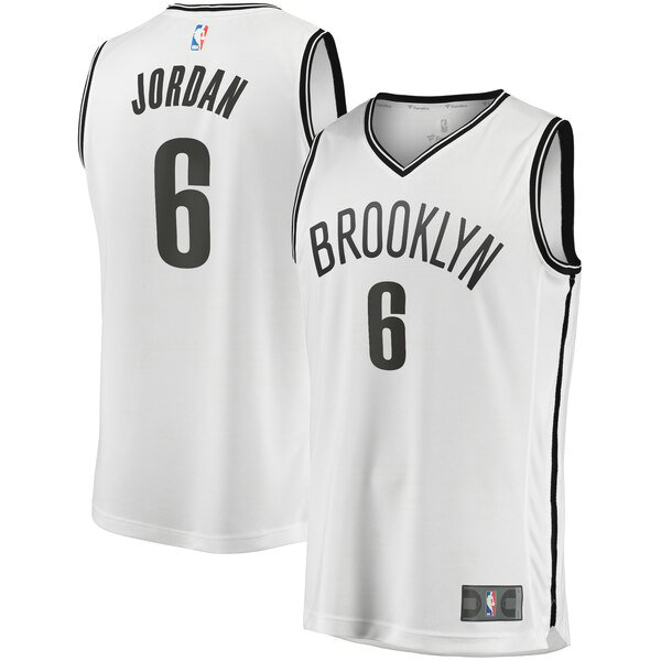 Maillot nba Brooklyn Nets 2019 Homme DeAndre Jordan 6 Blanc