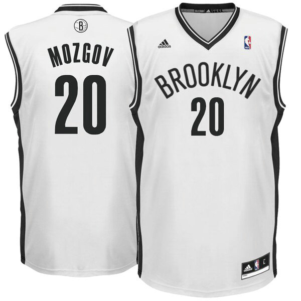 Maillot nba Brooklyn Nets 2019 Homme Timofey Mozgov 20 Blanc