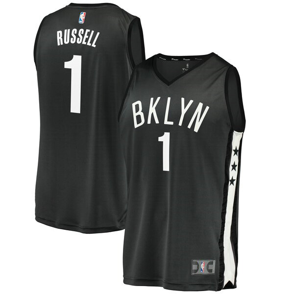 Maillot nba Brooklyn Nets 2019 Homme D'Angelo Russell 1 Noir