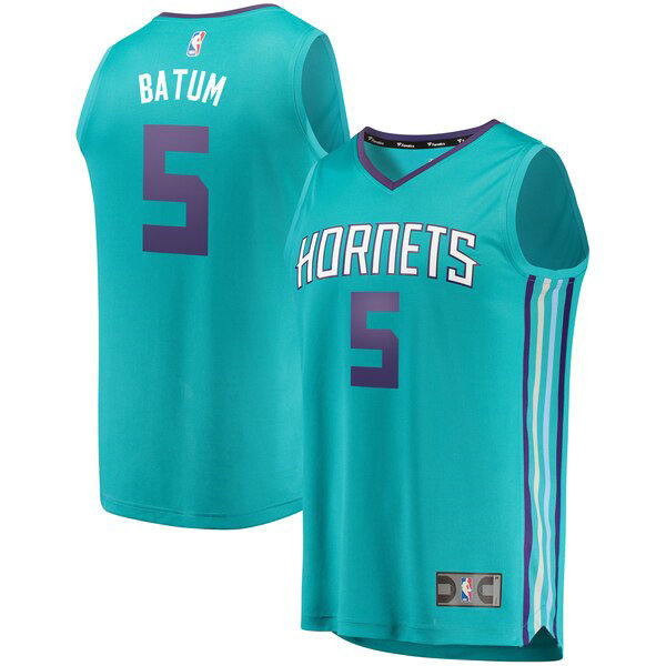 Maillot nba Charlotte Hornets 2019 Homme Nicolas Batum 5 Bleu