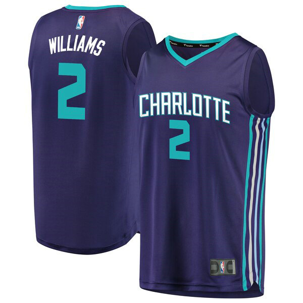 Maillot nba Charlotte Hornets 2019 Homme Marvin Williams 2 Pourpre