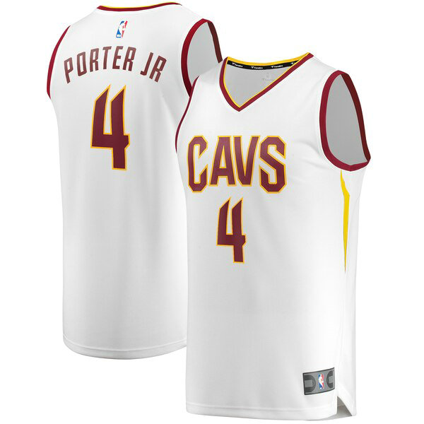 Maillot nba Cleveland Cavaliers 2019 Homme Kevin Porter Jr 4 Blanc