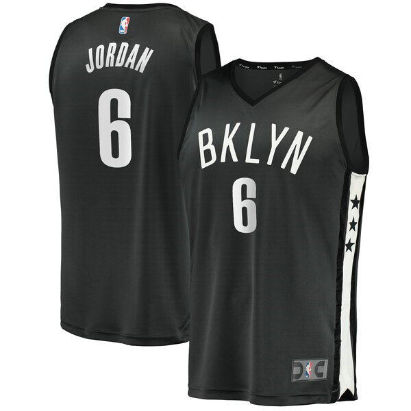 Maillot nba Brooklyn Nets 2019 Homme DeAndre Jordan 6 Noir