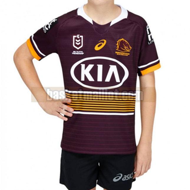 Maillot de foot rugby nba Enfant Brisbane Broncos 2021 Domicile