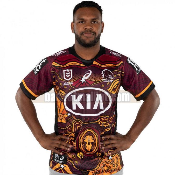 Maillot de foot rugby nba Homme Brisbane Broncos 2021 Indigenous