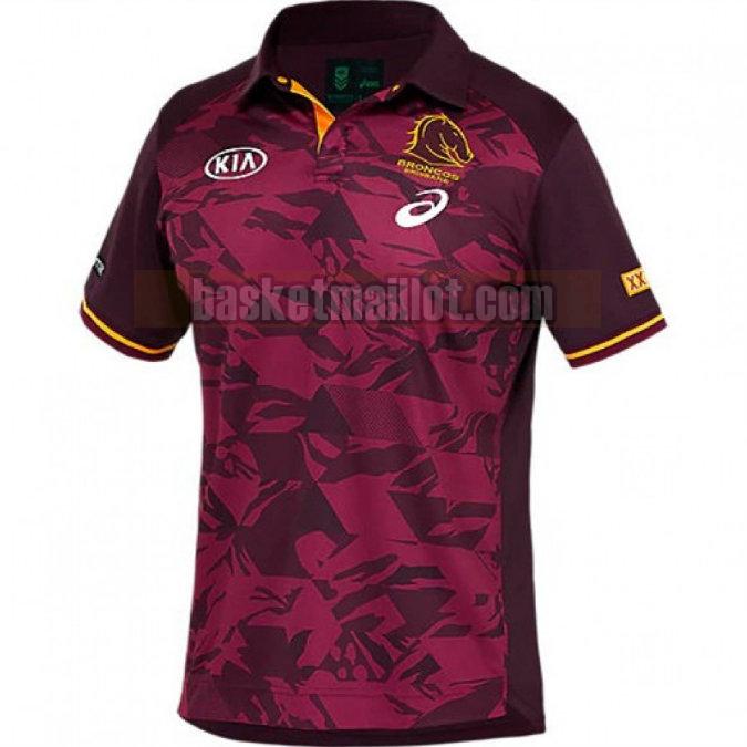 Maillot de foot rugby nba Homme Brisbane Broncos 2021 Polo