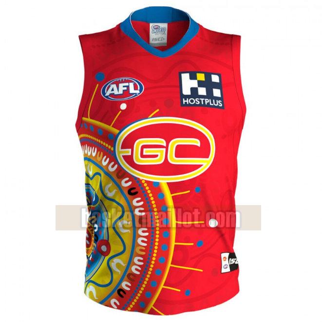 Maillot de foot rugby nba Homme Gold Coast Suns 2020 Indigenous Guernsey