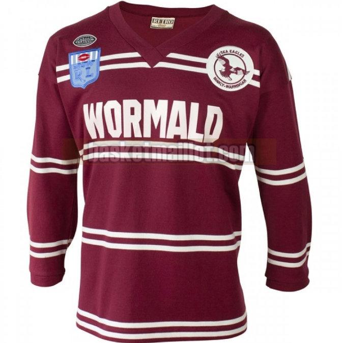 Maillot de foot rugby nba Homme Manly Warringah Sea Eagles 1987 Domicile