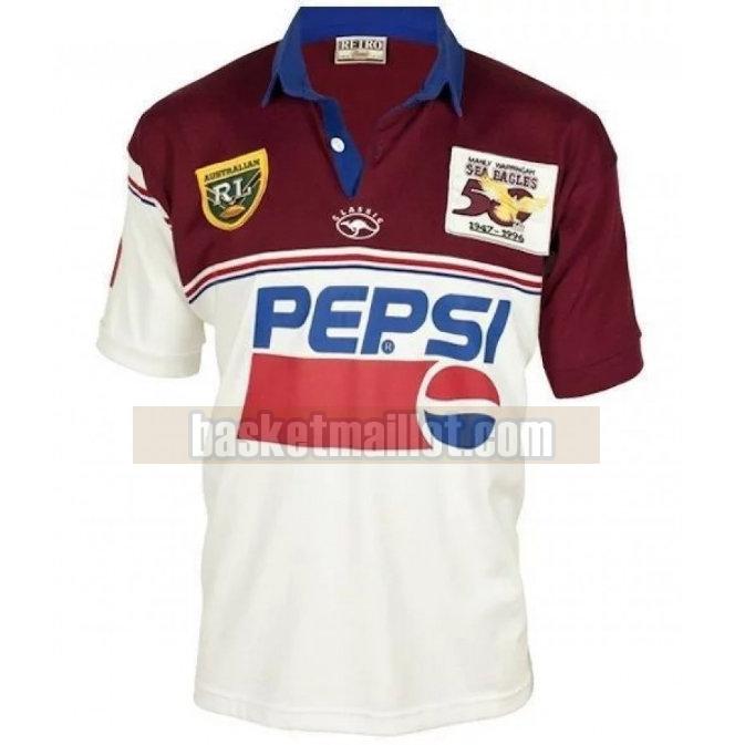 Maillot de foot rugby nba Homme Manly Warringah Sea Eagles 1996 Retro