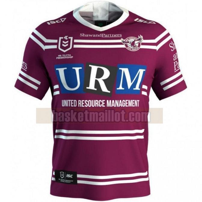 Maillot de foot rugby nba Homme Manly Warringah Sea Eagles 2019 Domicile