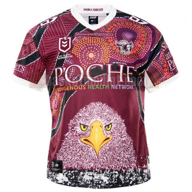 Maillot de foot rugby nba Homme Manly Warringah Sea Eagles 2021 Indigenous