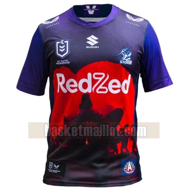 Maillot de foot rugby nba Homme Melbourne Storm 2021 Anzac