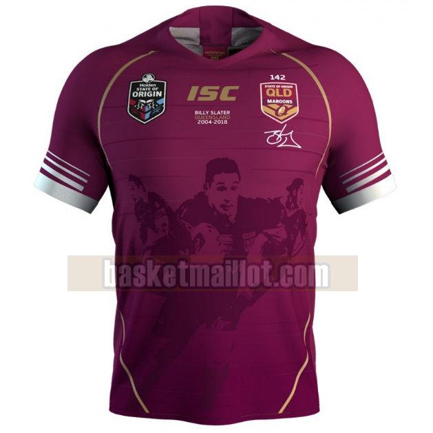Maillot de foot rugby nba Homme Queensland Maroons 2018 Billy Slater