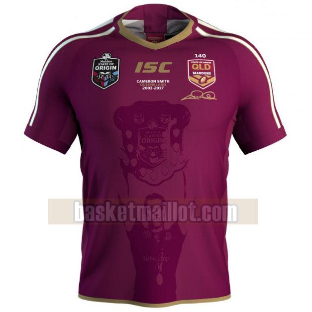 Maillot de foot rugby nba Homme Queensland Maroons 2018 Cameron Smith