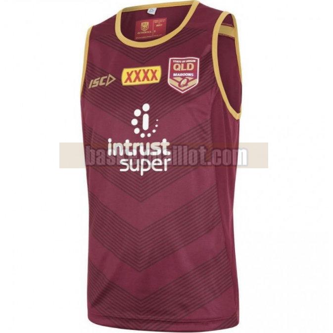 Maillot de foot rugby nba Homme Queensland Maroons 2018 Formazione