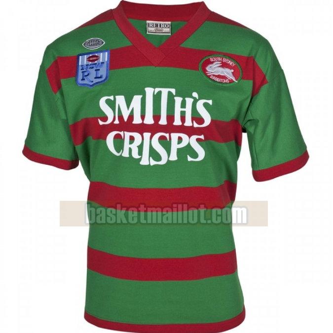 Maillot de foot rugby nba Homme South Sydney Rabbitohs 1989 Domicile