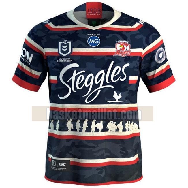 Maillot de foot rugby nba Homme Sydney Roosters 2019 Anzac