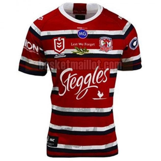 Maillot de foot rugby nba Homme Sydney Roosters 2020 Anzac