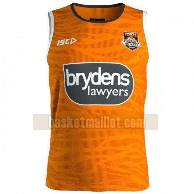 Maillot de foot rugby nba Homme Wests Tigers 2019 Formazione