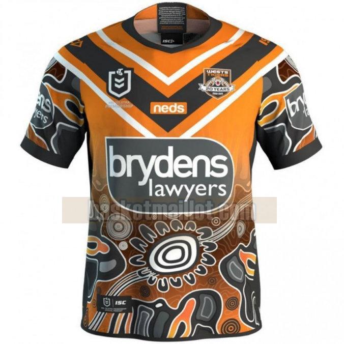 Maillot de foot rugby nba Homme Wests Tigers 2019 Indigenous