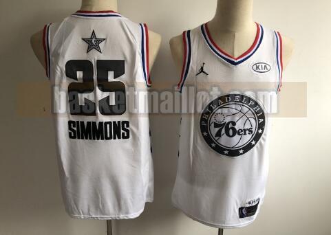 Maillot nba All Star 2019 Homme Ben Simmons 25 Blanc