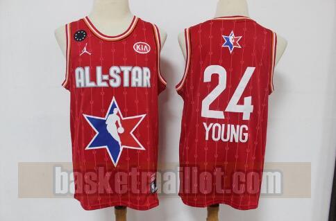 Maillot nba All Star 2020 Homme Trae Young 24 Rouge