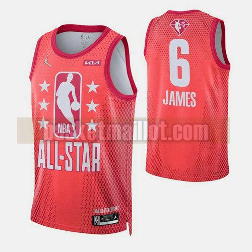 Maillot nba All Star 2022 Homme James 6 Rouge