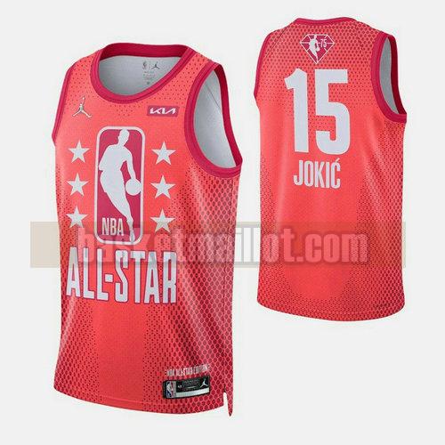 Maillot nba All Star 2022 Homme Jokic 15 Rouge