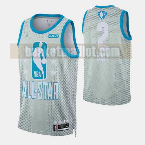 Maillot nba All Star 2022 Homme LONZO BALL 2 GRIS