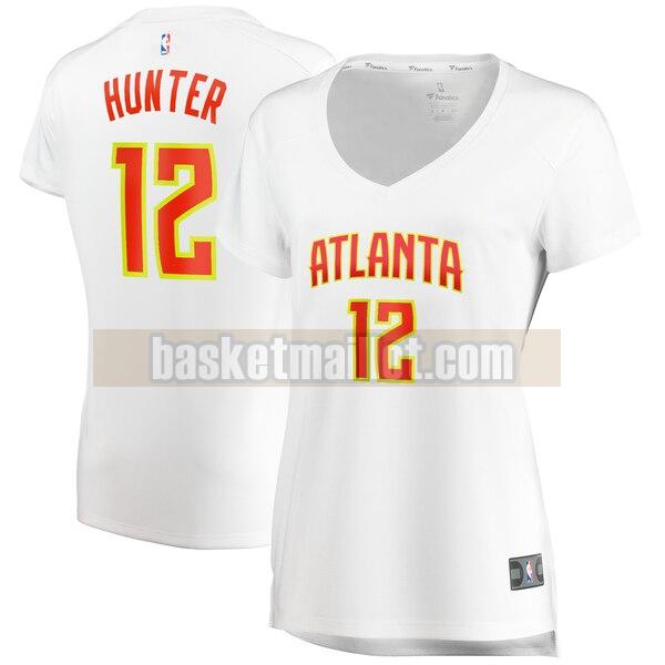 Maillot nba Atlanta Hawks association edition Femme De'Andre Hunter 12 Blanc
