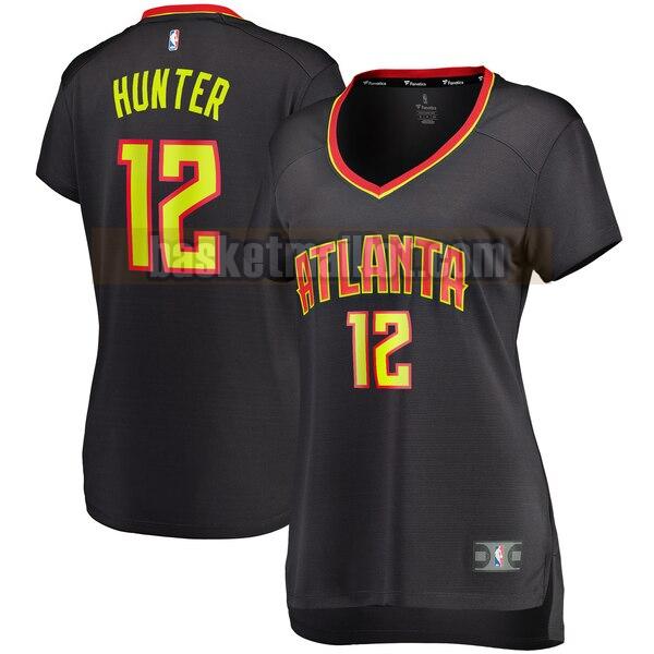 Maillot nba Atlanta Hawks icon edition Femme De'Andre Hunter 12 Noir