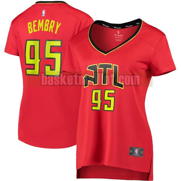 Maillot nba Atlanta Hawks statement edition Femme DeAndre' Bembry 95 Rouge