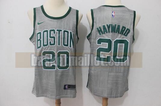 Maillot nba Boston Celtics Basketball Homme Gordon Hayward 20 gris