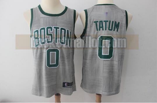 Maillot nba Boston Celtics Basketball Homme Jayson Tatum 0 gris