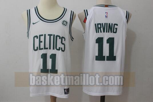 Maillot nba Boston Celtics Basketball Homme Kyrie Irving 11 Blanc