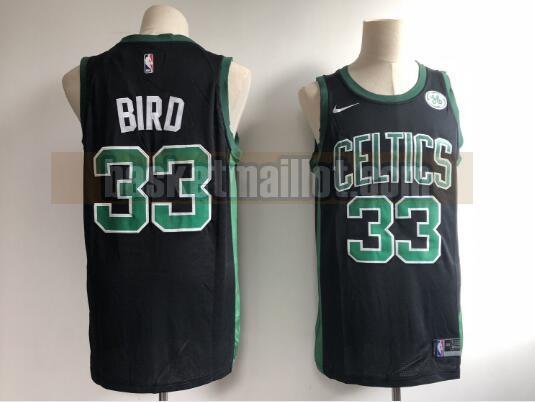 Maillot nba Boston Celtics Basketball Homme Larry Bird 33 Noir