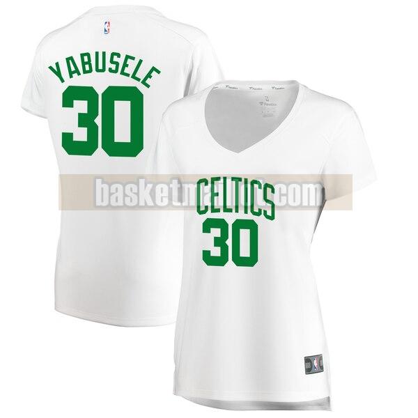Maillot nba Boston Celtics association edition Femme Guerschon Yabusele 30 Blanc