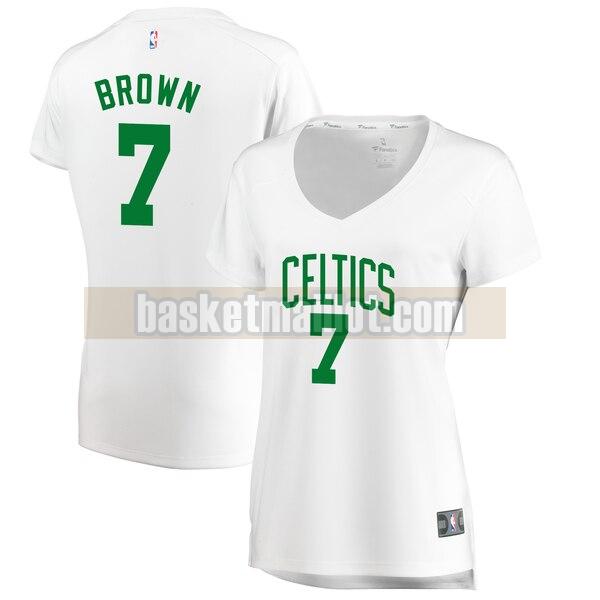 Maillot nba Boston Celtics association edition Femme Jaylen Brown 7 Blanc