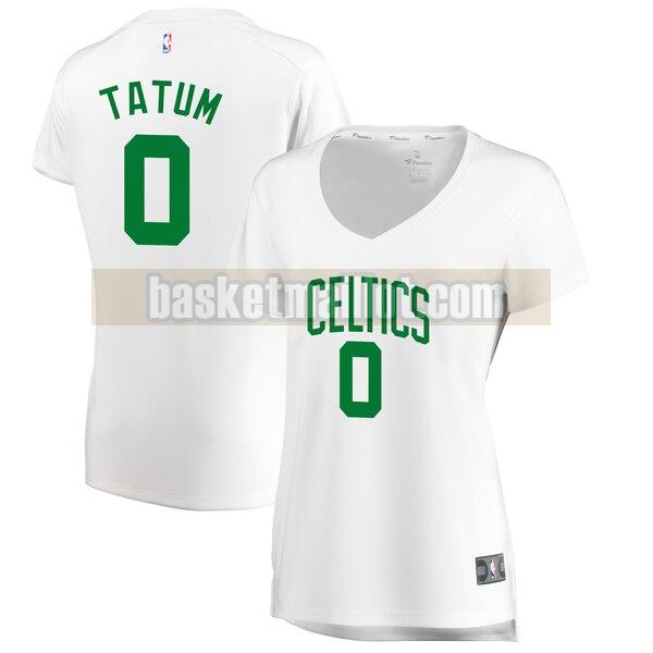 Maillot nba Boston Celtics association edition Femme Jayson Tatum 0 Blanc
