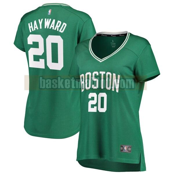 Maillot nba Boston Celtics iconique Femme Gordon Hayward 20 Vert