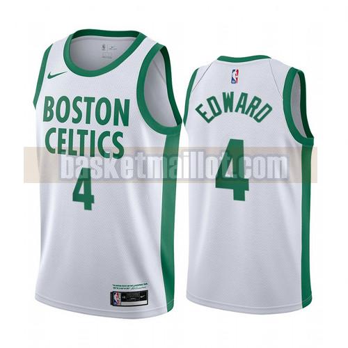 Maillot nba Boston Celtics Édition City 2020-21 Homme Carsen Edward 4 Blanc