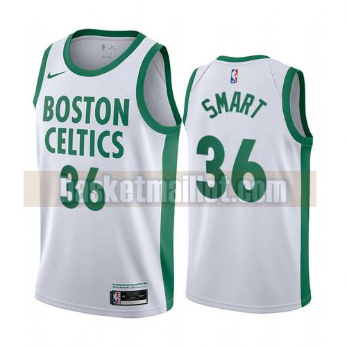 Maillot nba Boston Celtics Édition City 2020-21 Homme Marcus Smart 36 Blanc
