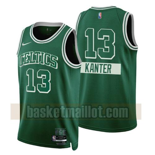 Maillot nba Boston Celtics Édition de la ville 2022 Édition 75e anniversaire Homme KANTER 13 Vert