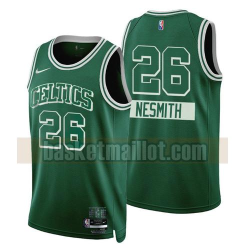 Maillot nba Boston Celtics Édition de la ville 2022 Édition 75e anniversaire Homme NESMITH 26 Vert