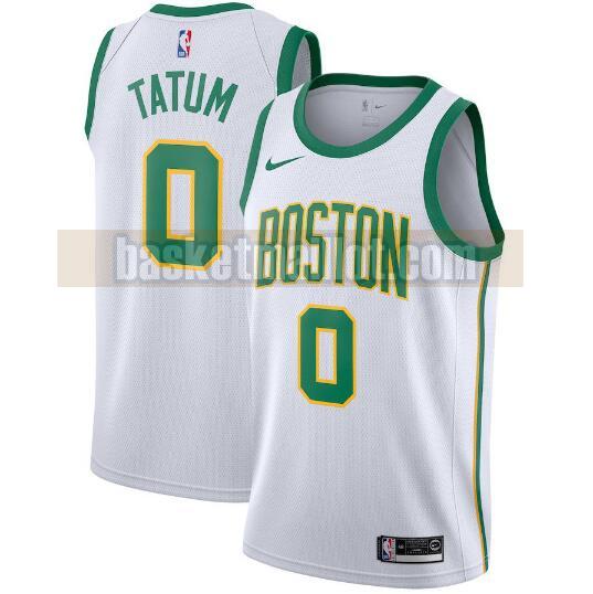 Maillot nba Boston Celtics Édition de la ville Homme Jayson Tatum 0 Blanc