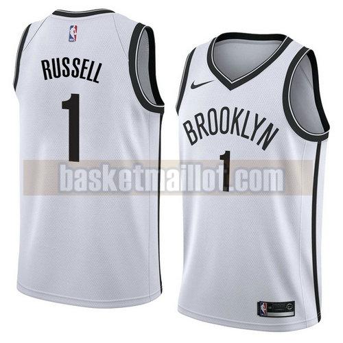 Maillot nba Brooklyn Nets 2018-19 Homme D'Angelo Russell 1 White