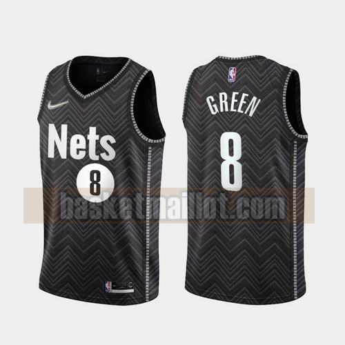 Maillot nba Brooklyn Nets 2020-21 Earned Edition Homme Jeff Green 8 Noir
