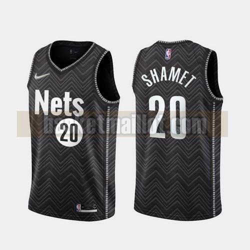 Maillot nba Brooklyn Nets 2020-21 Earned Edition Homme Landry Shamet 20 Noir