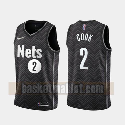 Maillot nba Brooklyn Nets 2020-21 Earned Edition Homme Tyler Cook 2 Noir